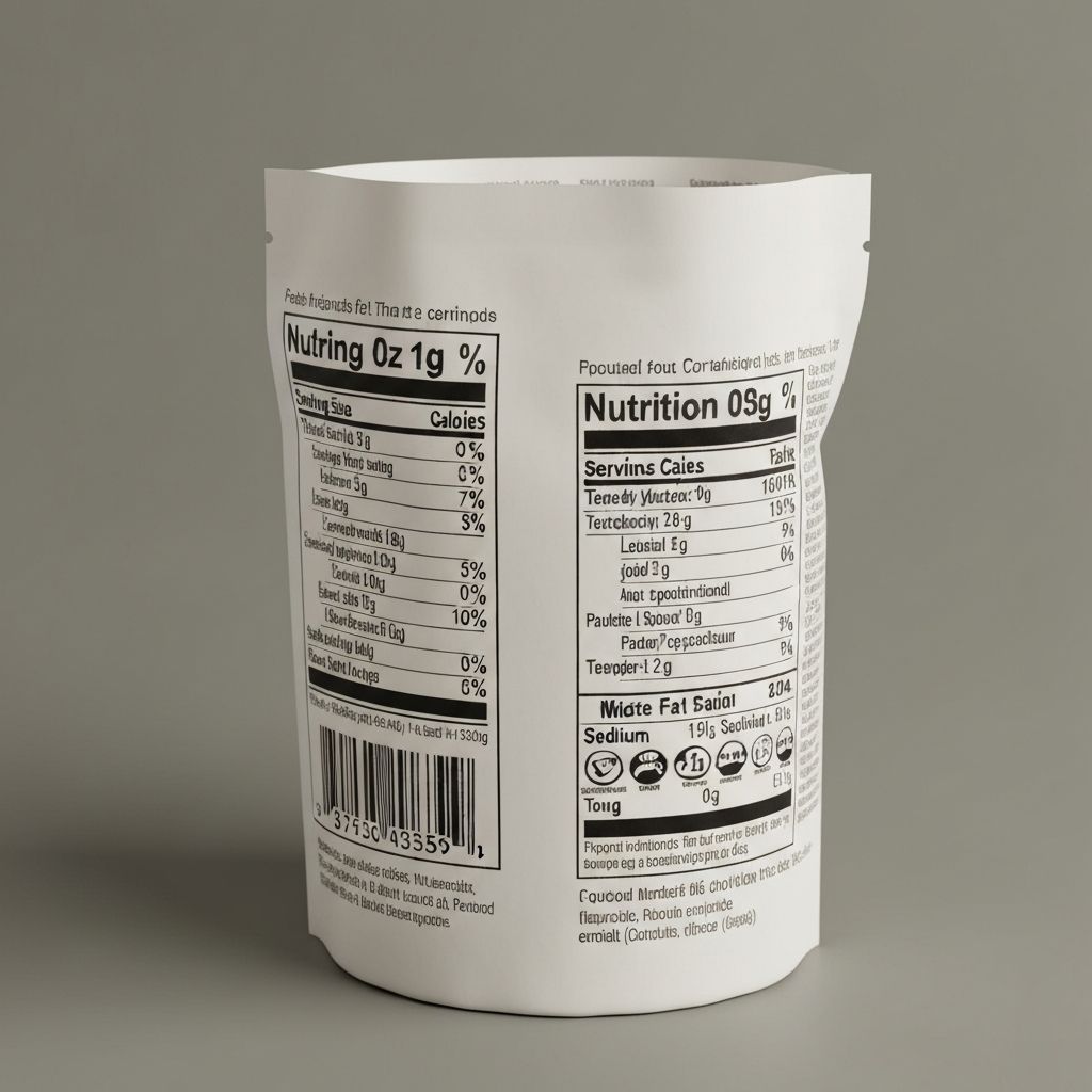 Lebensmittelkennzeichnung und Nährwertinformationen